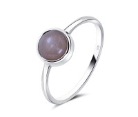 Orange Moonstone Silver Rings NSR-2465-OM